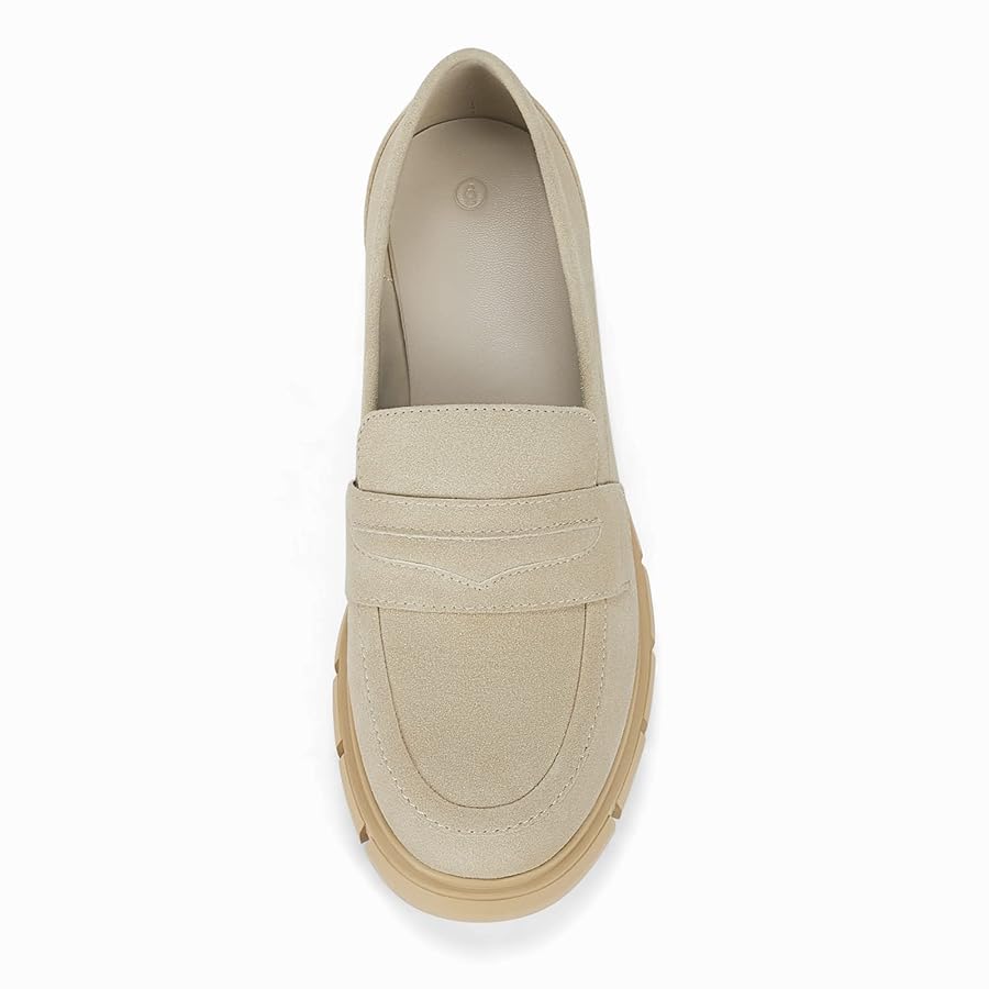 Amazon.com | Womens Platform Penny Loafers Chunky Heel